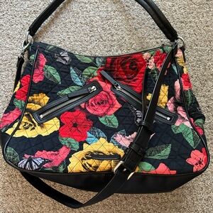 Vera Bradley Floral Quilted Women's Bag - Black, Red, Yellow